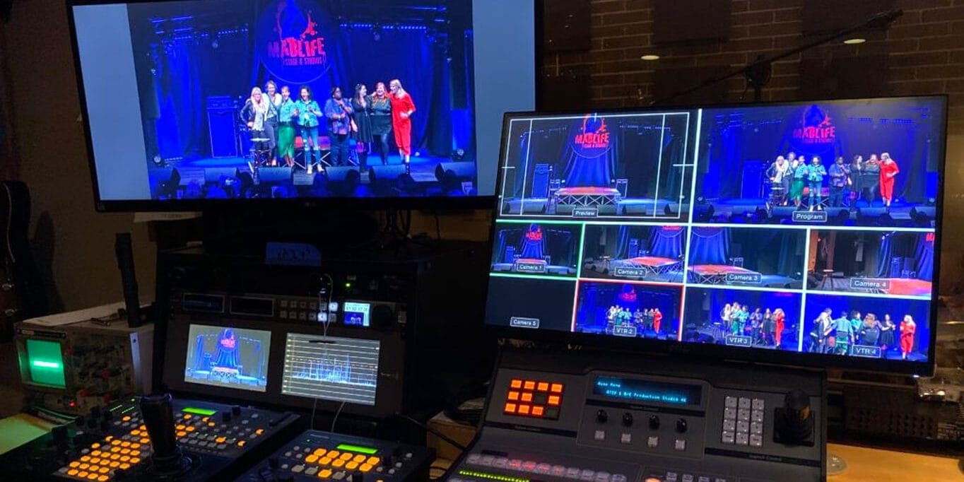 MadLife multicam video production rig in the venue